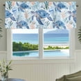 thumbnail image 3 of Underwater Sea Valances for Windows Turtles Jellyfish Corals Summer Marine Life Rod Pocket Curtain Valance Window Treatment Short Curtains for Kitchen Living Room, 42"x12", 3 of 9