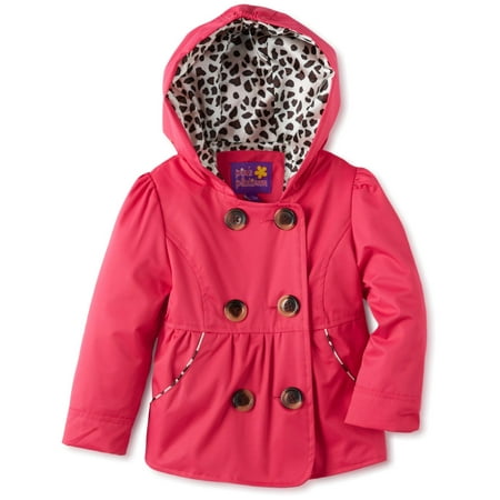 Pink Platinum Little Girls' Spring Leopard Lining Outerwear Raincoat ...