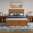 thumbnail image 2 of Charlotte Queen Low Profile Platform Bed with Matching Footboard in Light Toffee, 2 of 13