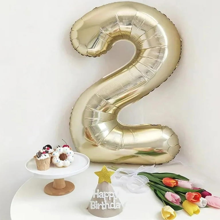 40 Inch Silver Foil Number 52 Balloons - Pack Of 2 For 52nd Birthday Or Anniversary