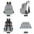 thumbnail image 4 of FORMRS Mini Backpack Purse for Women Travel Daypack Casual Shoulder Bag, Blue Checkered Daisy, 4 of 7