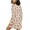 thumbnail image 2 of joogoo Gingerbread Christmas Women's Long Sleeve Nightgown Sleepwear L, 2 of 8