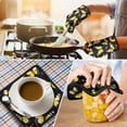 thumbnail image 4 of Butterflies Sunflowers Kitchen Oven Mitt and Pot Holder Sets 2 Pcs for Baking, Cooking and Grilling, Heat Resistant Up To 392 °F, 4 of 7