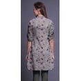 thumbnail image 4 of Bimba Robe Kurta Droite pour Femmes à Col Mandarin Imprimée Kurti Courte Hauts, 4 of 6