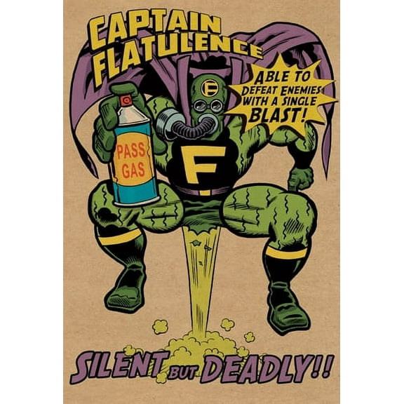 Nobleworks Captain Flatulence Funny / Humorous Dan Collins Birthday Card