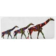 thumbnail image 1 of Zoo Kitchen Mat, Giraffes in Style Eastern Environment Retro Cultural Traditional Art, Plush Decorative Kitchen Mat with Non Slip Backing, 47" X 19", Multicolor, by Ambesonne, 1 of 1