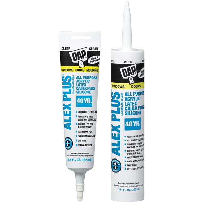 Dap 80218156 Alex Plus Caulk Plus Silicone, Clear