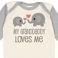 thumbnail image 4 of Inktastic Grandaddy Loves Me Elephant Boys or Girls Long Sleeve Baby Bodysuit, 4 of 5
