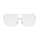 thumbnail image 1 of Sonducket Gafas ópticas Gafas con montura negra Protección de moda Accesorios de ropa de marco grande para protección de ojos Lentes Blanco transparente, 1 of 6