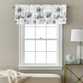 thumbnail image 3 of Abstract Black Valance Curtain Laser Tulip Flowers White Texture Window Valances Rod Pocket Short Curtains Window Treatments for Kitchen Bedroom Bathroom Laundry 60" x 14", 3 of 9