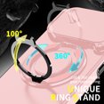 thumbnail image 3 of TECH CIRCLE for iPhone 17 Pro PC+TPU Hybrid Case Cover, with 360° Rotating Ring Bracket/Magnetic Car Bracket/Matte Shockproof Protective, Compatible with MagSafe Slide Camera Lens Cover,Pink, 3 of 10