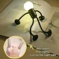 thumbnail image 4 of Joernso LED Bedside Lamp Changeable Shape Funny Night Light with Suction Cup Soft Glow DIY Shape Cute Light Bulb Man Mini Night Light, 4 of 8