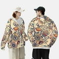thumbnail image 4 of Fotbe Floral With Birds And Fantasy Flowers Chaqueta con Protección Solar UPF 50+ para Hombre y Mujer, Camisa con Capucha y Bolsillos-Small, 4 of 7