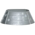 thumbnail image 1 of HOMCOM 26" Christmas Tree Collar with Hollow Snowflake Patterns Silver, 1 of 10