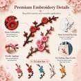 thumbnail image 5 of Cherry Blossom Iron On Patches, Embroidery Flower Appliques for DIY (Pink) | Cherry Blossom Embroidery Patches | Iron On Floral Appliques for Clothing, Bags, Jackets & DIY Craft Decoration, 5 of 7