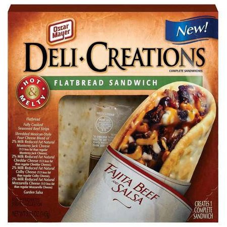 Oscar Mayer: Fajita Beef & Salsa Deli Creations Flatbread Sandwich, 5.15 oz