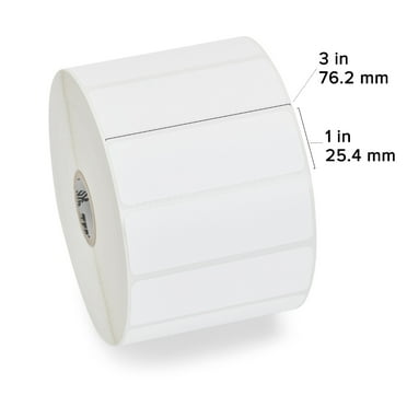 Zebra Z-Perform 2000D Direct Thermal Labels, 3" x 1" Label, 1" Core, 2,340 Per Roll, 6 Rolls