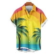 thumbnail image 3 of Retro Hawaiian Shirts for Men Short Sleeve Casual Button Down Shirt Tropical Summer Beach Vacation Shirt Cruise Clothes, 3 of 6