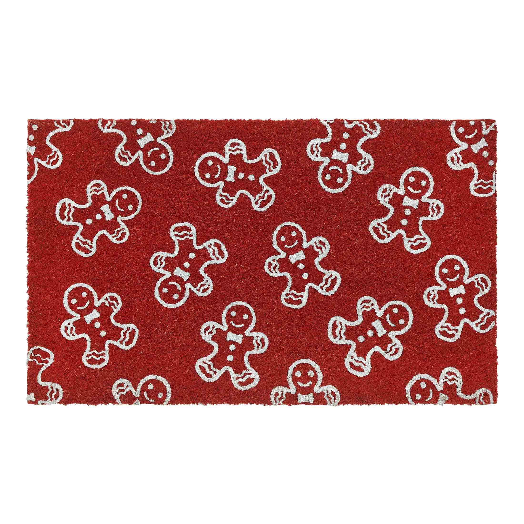 VCNY Home Red Gingerbreads Outdoor Coir Doormat, 18" x 30"