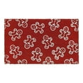 thumbnail image 2 of VCNY Home Red Gingerbreads Outdoor Coir Doormat, 18" x 30", 2 of 5