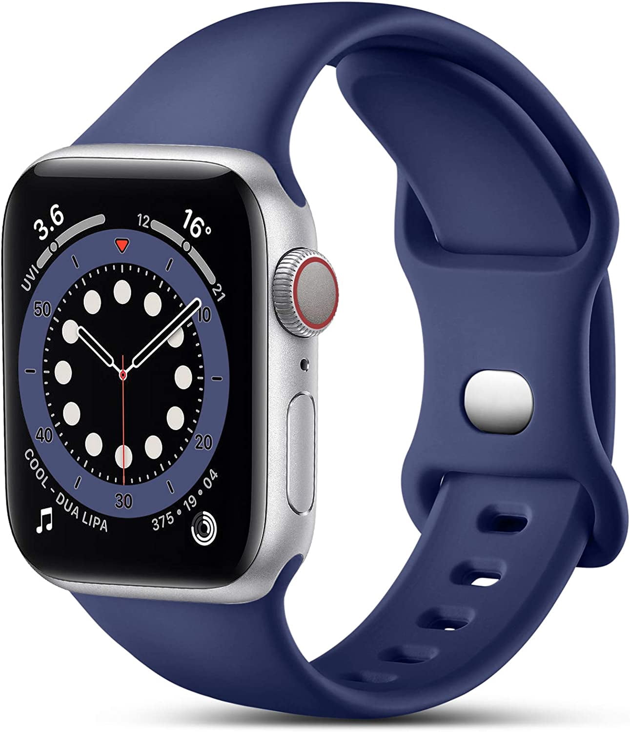 Compatible with Apple Watch Strap38mm 40mm 41mm,Silicone Sport Band ...