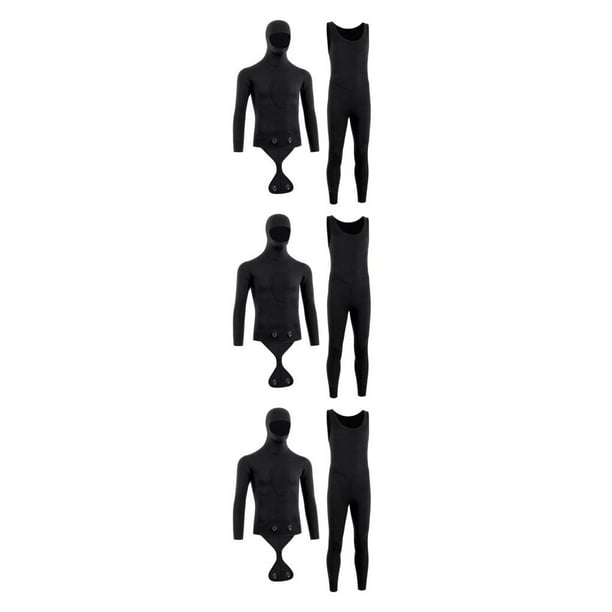 Traje Completo de Camuflaje Wosthever Neopreno 3MM Negro Puro XL