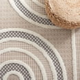thumbnail image 6 of SAFAVIEH Urban Drew High Low Curve Striped with Fringe Area Rug, Beige/Ivory, 8' x 10', 6 of 11