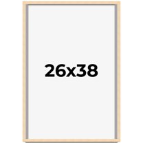 26x38 Frame Beige Real Wood Picture Frame Width 0.75 inches | Interior Frame Depth 0.5 inches |