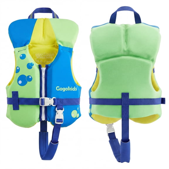 Gogokids Kids Swim Vest Life Jacket Toddler20-50 Lbs,Kids Float Jacket with Adjustable Straps for 1-6 Years Children Boys & Girls Swimming Aid for Pool,Beach & Boat