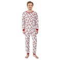 thumbnail image 3 of Elippeo Christmas Family Pajamas Matching Set Santa Claus Print Long Sleeve Tops and Pants Sleepwear, 3 of 10