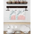 thumbnail image 3 of Teal Red Coastal Kitchen Dish Towels for Drying Dishes Set of 3, Summer Lobster Coral Nautical Waffle Weave Microfiber Hand Tea Bathroom Towels Quick Dry & Absorbent Towel 15.7x23.6, 3 of 7