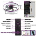 thumbnail image 7 of Ceiling Fans with Lights & Remote, Dimmable Low Profile Ceiling Fan for Living Room, Bedroom, Balconies, Corridors, Modern Ceiling Fan with 6 Speeds & Timing, Purple, 7 of 7
