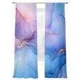 thumbnail image 2 of Sheer Curtain Panels Purple Blue Marble Rod Pocket Voile Window Curtains Abstract Art Window Treatments Ligh Filtering Privacy Curtain Drapes for Bedroom Living Room 2 Panel Set 84 Inch Length,, 2 of 9