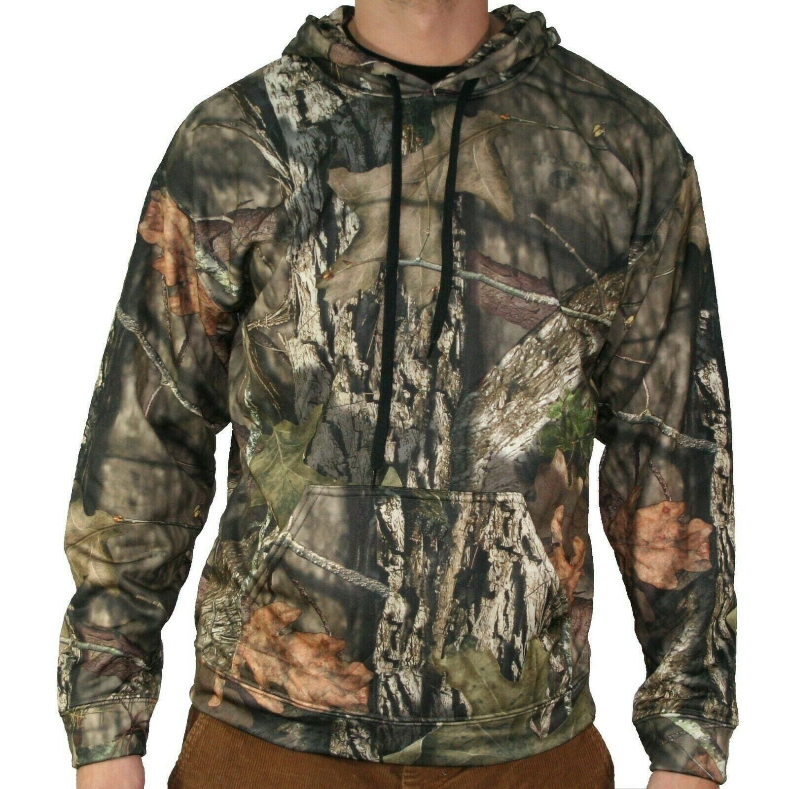 Mossy Oak GLDMO1601 Men's Camo Poly Tech Hoodie Sweatshirt - Walmart.com