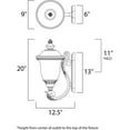 thumbnail image 4 of Maxim Carriage House DC Two Light 20-Inch Outdoor Wall Light - Oriental Bronze - 3423WGOB, 4 of 5