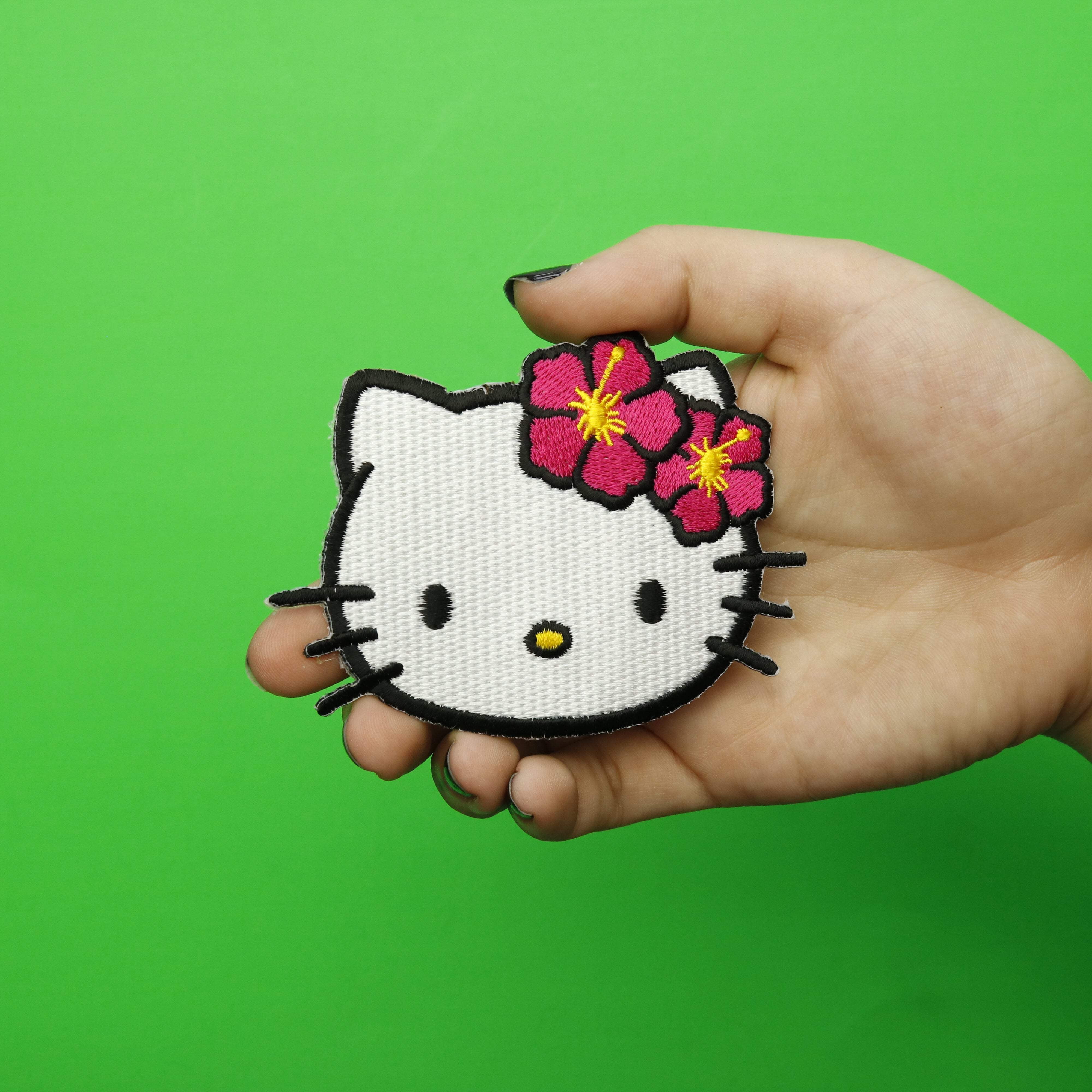 Patch - Hello Kitty - Hawaii Head Shot Iron On Licensed