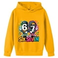 thumbnail image 5 of Boys 67 Hooded ,67 Sweatshirt Kids Casual Pullover with Fashion 67 Meme Graphic, Soft Skin Friendly Fabric for Daily Wear and Outdoor Activities(YellowB,5-6Years), 5 of 5