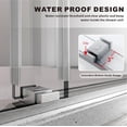 thumbnail image 6 of UKD01 46 to 49 in. x 76 in. H Frameless Double Sliding Shower Door in Brushed Nickel with 3/8 in. (10mm) Clear Glass, 6 of 7
