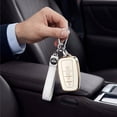 thumbnail image 5 of Key Fob Cover Compatible with Toyota Camry RAV4 Corolla Highlander Avalon Prius C-HR 86/GT86 2018-2025 Keychain Case Holder Protector,White, 5 of 7