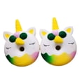 thumbnail image 1 of Paquete de 2 donas de unicornio jumbo de 15 cm, suaves y perfumadas, de crecimiento lento, para aliviar el estrés, juguetes para niños., 1 of 5