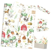 Fuliko 100 Sheet Farmhouse Tissue Poultry Paper Tissue for Crafts Packing Decor, 14 20 Inch