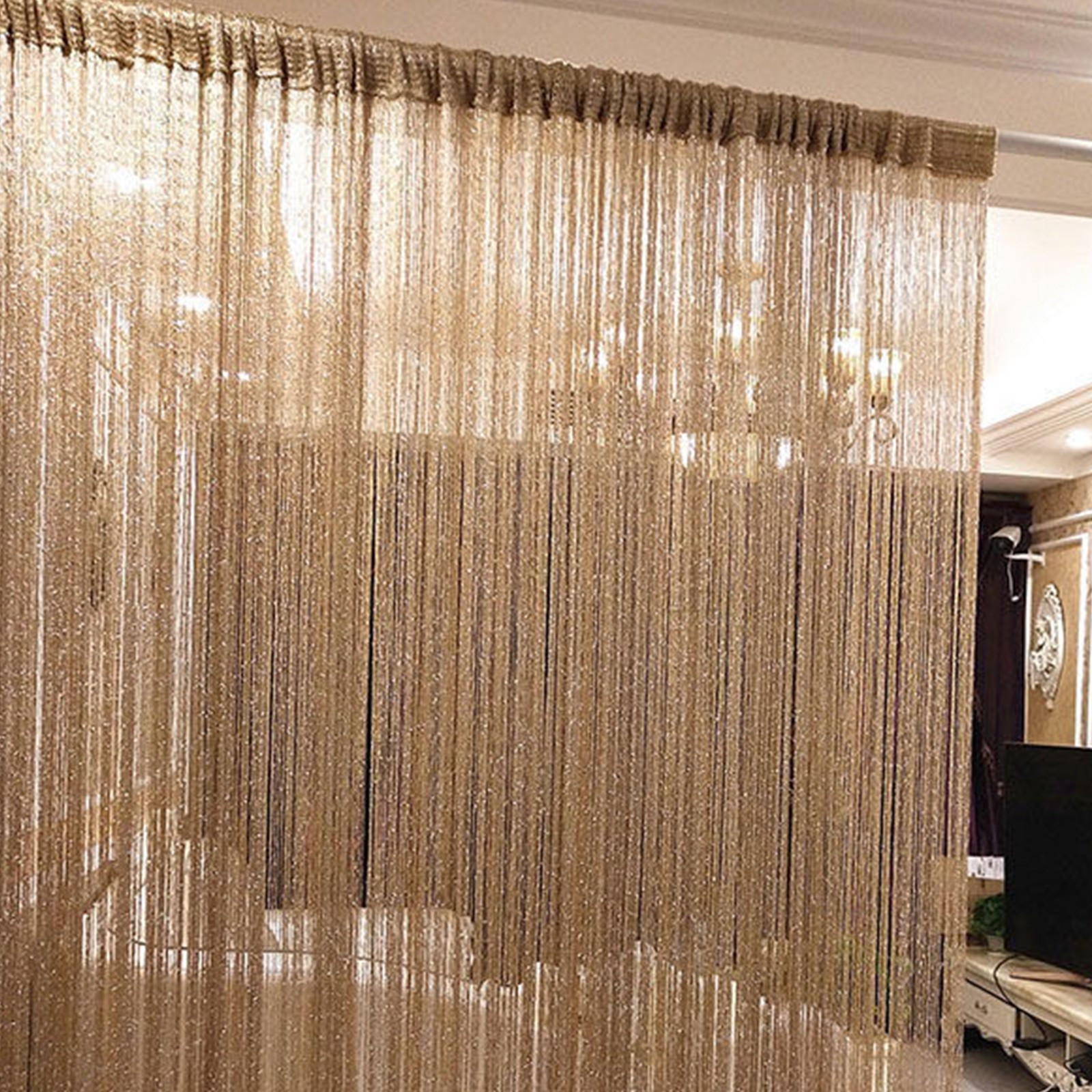 200cm*100cm Fringe String Window Curtain Bead Chain Fringe Panel Room ...