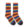 thumbnail image 4 of Unisex Mexican Sarape Pattern Novelty Ankle Socks Colorful ComfortSoft Lightweight Sports Athletic Socks, 4 of 7