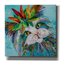 Epic Graffiti 'Cool Cat' by St. Hilaire Elizabeth, Canvas Wall Art, 37"x37"