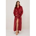 thumbnail image 5 of LYCY Womens Long Fleece Robe Soft Plush Robes for Women Warm Bathrobes Comfy House Coat Full-length（Burgundy, Small-Medium）, 5 of 5