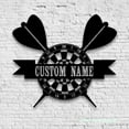 thumbnail image 2 of Craftnamesign Custom Dartboard Metal Wall Art LED Light, Tips Flights Board Gamer Name Sign, 2 of 5