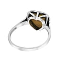 thumbnail image 3 of Heart of Compassion White Mother of Pearl Inlay Sterling Silver Ring-8, 3 of 5