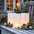 thumbnail image 2 of 10 Pcs Luminary Bags, Fire-Retardant White Paper Luminary Candle Bags, Snow Xmas Tree Pattern for Christmas Weddings Birthday Valentine's Day Halloween Party Decoration, 2 of 6