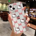 thumbnail image 1 of Bonita funda de teléfono de Hello Kitty Cat para IPhone 14, 13, 12, 11 Pro Max, Mini funda transparente con ojos de Ángel zhangmengya LED, 1 of 2