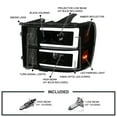 thumbnail image 3 of Spec-D Tuning Black Smoke Projector Headlights w/ LED Light Bar Compatible with 2007-2013 GMC Sierra 1500, 1500HD, 2500HD, 3500HD, Left + Right Pair Headlamps Assembly, 3 of 5